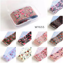 Cargar imagen en el visor de la galería, Láminas para decoración de uñas - Floral (10 unidades)