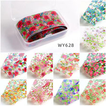 Cargar imagen en el visor de la galería, Láminas para decoración de uñas - Floral (10 unidades)