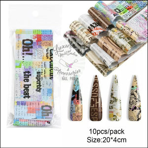 Nail Art Foil - Newsletter 10pc